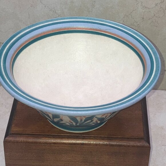 1986 Lawrence Knaff Wheel Thrown Hand Painted Bowl Artist Signed - Picture 3 of 9
